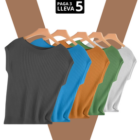 [Pagá 3, Llevate 5] Remeras Luna de Manga Corta en Lyocell y Poliéster (¡La Más Querida!)