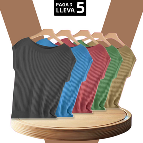 [Pagá 3, Llevate 5] Remeras Luna de Manga Corta en Lyocell y Poliéster (¡La Más Querida!)